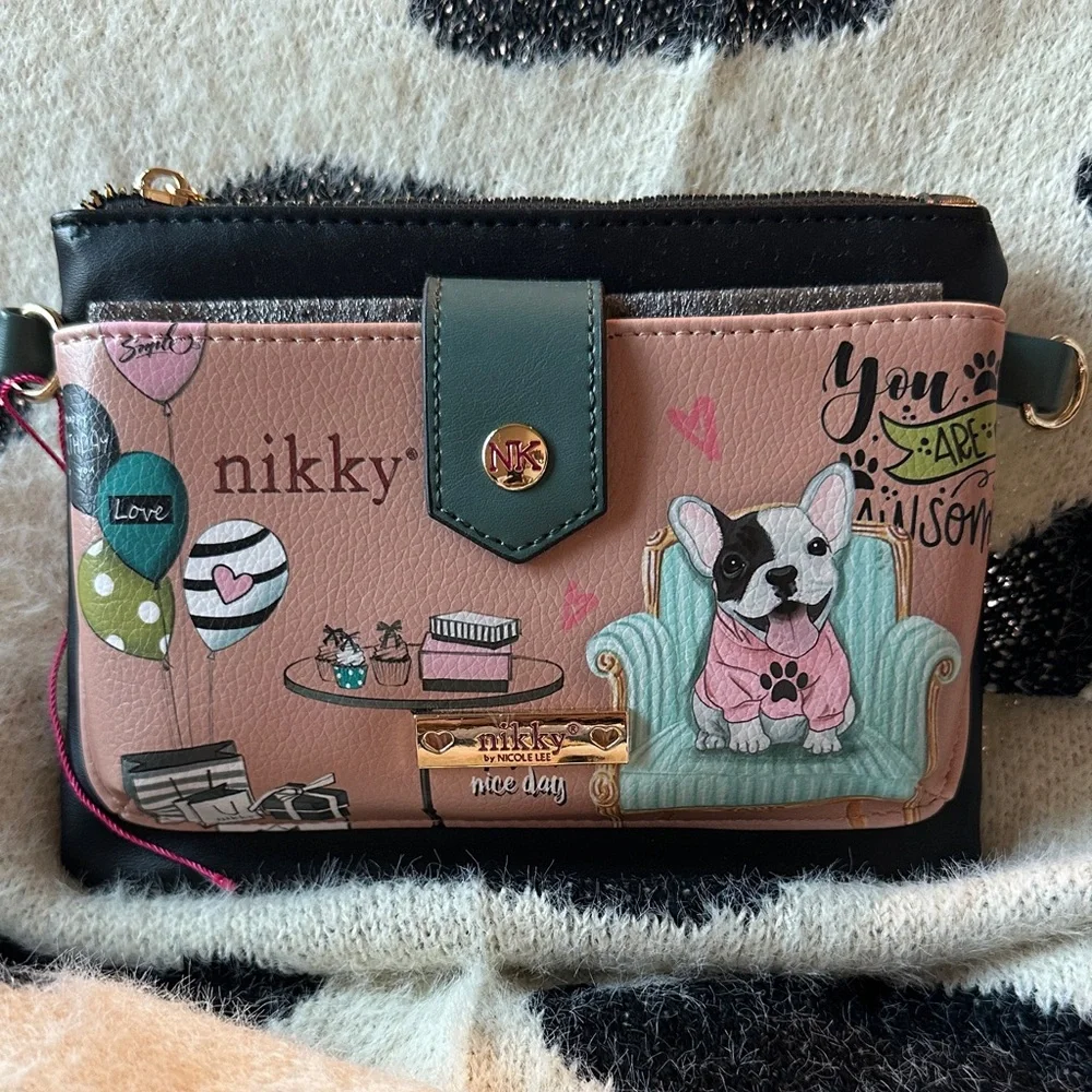 Nikky Dog Print‎ Wallet NWT